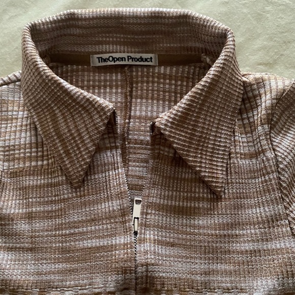 TheOpen Product two way double zipped fitted collared shirt blouse zipper - Picture 8 of 14